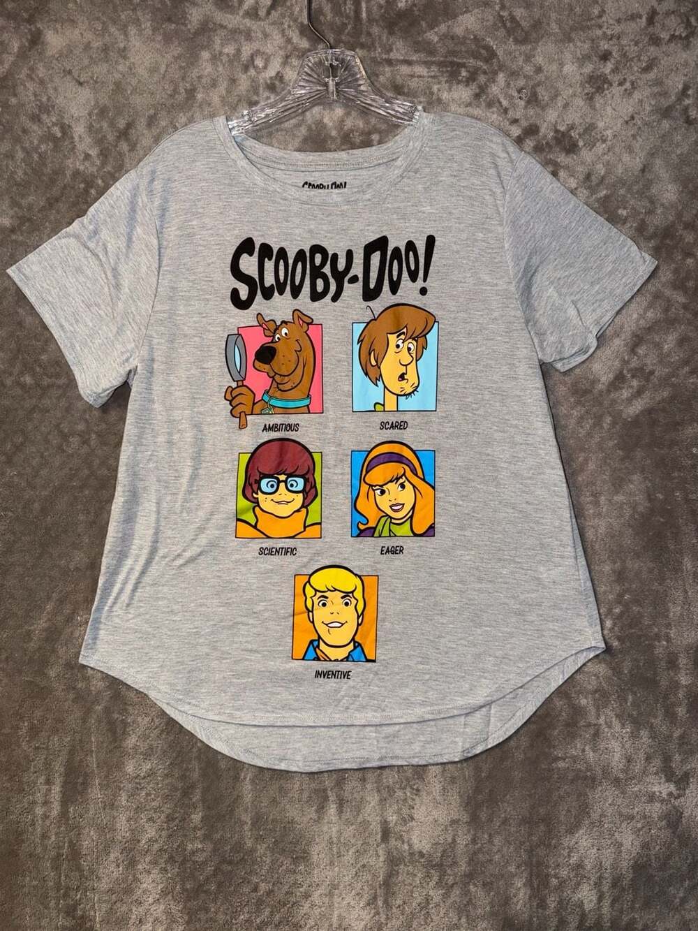 Scooby-Doo Character T-Shirt XXL/XG(19) Gray Short Sleeve Graphic Tee